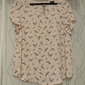 Torrid bird georgette bow back blouse